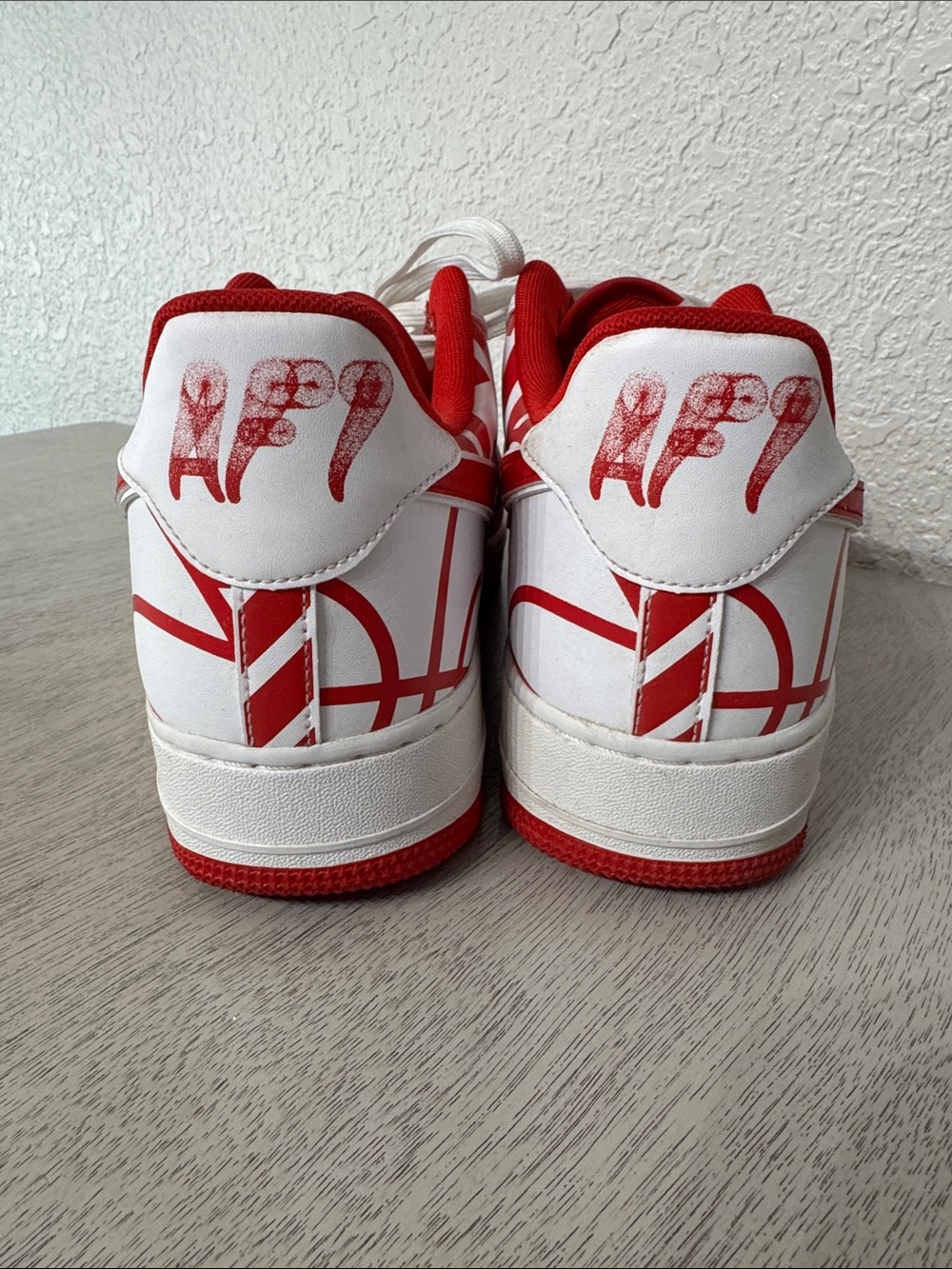Red Nike AF1 MENS - Picture 3 of 6